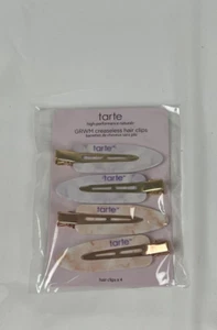 Autentiche clip per capelli Tarte Cosmetics multicolore senza pieghe set 4 pezzi nuove rare - Foto 1 di 2