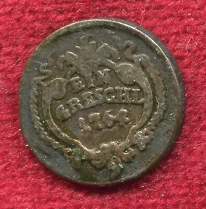 Österreich/Ungarn Kaiserreich Siebenbürgen 1764 ein Greschl Maria Theresia, seltenes Kupfer - Bild 1 von 2