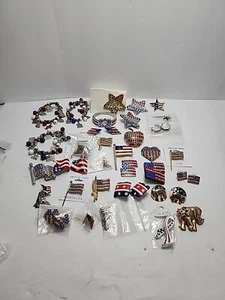 New Lot Of 40 Patriotic jewelry Pieces, READ DESCRIPTION! - Picture 1 of 8
