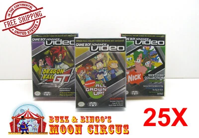 25x GAME BOY ADVANCE VIDEO GAME BOX - CLEAR PLASTIC BOX PROTECTOR SLEEVE - Imagem 1 de 4