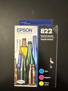 Epson 822 Standard Capacity Cyan Magenta Yellow Jaune Cartridge Combo Pck 07/26 - Picture 1 of 5