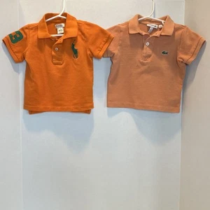 Boys Lacoste Alligator Size 2 Ralph Lauren Big Pony 18M Shirts Preppy Baby VTG - Picture 1 of 22