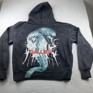 Gallery Classic Hoodie Sweatshirts Sweater Gray Size Medium 2 Sided Graphic - Picture 1 of 21