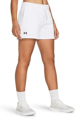 Under Armour Rival Terry Shorts Fleece White Women's Size Medium NEW - Image 1 of 4