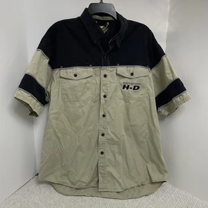 Camisa Harley Davidson Para Hombres XL Abotonada Bordada Mecánica de Garaje **LEER** - Imagen 1 de 8