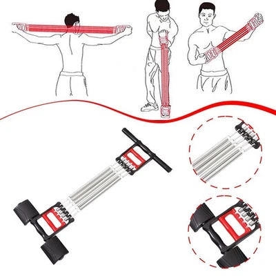 Spring Chest Expander Hand Gripper Fitness Arm Strength Body Muscle Building - Image 1 of 4