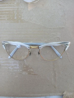 Victory Etched Aluminum Frame Women's CatEye Eyeglasses 46-22 5.5 Alum 50s  P &R - Image 1 of 4