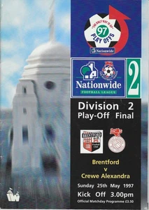 BRENTFORD V CREWE ALEXANDRA ~ DIVISION TWO PLAY OFF FINAL ~ 25 MAY 1997 - Picture 1 of 1