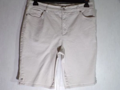 Шорты-бермуды Gloria Vanderbilt Amanda универсальные для похудения 14P эластичные кремовые - Изображение 1 из 4