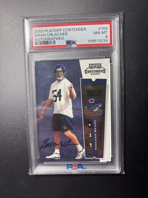 Playoff Contenders 2000 - Boleto de novato Brian Urlacher #103 (AU, RC) PSA 8 Foto 1 de 2