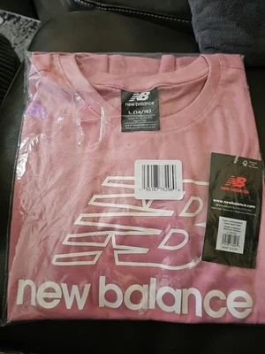 Camisa Atlética New Balance Niñas Rosa Manga Corta Talla Grande Foto 1 de 2