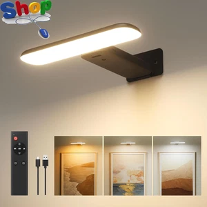 Picture Lights for Wall, Battery Operated Wall Lights Rechargeable, Cordless Dar - Picture 1 of 12