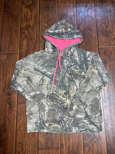 Realtree Camo Hoodie Girls Xl Pink Inside Hood And Strings - Picture 1 of 5