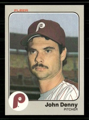 1983 Fleer #158 John Denny - Image 1 of 2