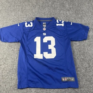 New York Giants Football Jersey Youth Large Blue NFL Nike Beckham Jr 13 - Picture 1 of 12