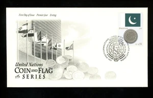 Postal History UN FDC Vienna #387b Artcraft Coin Flag Series Pakistan 2006 - Picture 1 of 2