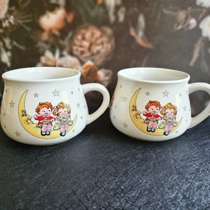 Campbells Soup Houston Harvest Kaffeetassen - 2er Set - Kinder auf Mondsichel - Bild 1 von 10
