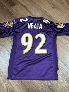 Vintage Reebok On Field genähtes Trikot Haloti Ngata #92 Baltimore Ravens Jugend Medium - Bild 1 von 8