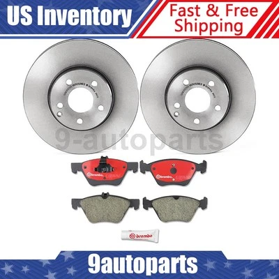 Brembo Front Brake Kit Disc Rotors Ceramic Pads for 2004 2005 Mercedes-Benz E320 - Image 1 of 4