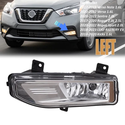 For Nissan Versa Rogue Sentra Sport Leaf 17-23 Left Driver Side Fog Light Lamp - Image 1 of 4