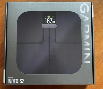 Garmin Index S2 Smart Scale preto, WiFi, métricas de composição corporal - Imagem 1 de 2