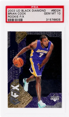 2003 Upper Deck Black Diamond Brian Cook Rookie F/X #BD24 PSA 10 Rookie RC - Image 1 of 2