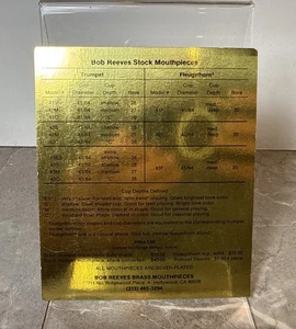 Seltenes einzigartiges Bob Reeves Lager Mundstück Informationen Größe und Händlerpreise  - Bild 1 von 2