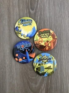 Disney Pin Buttons - Main Street, Tomorrows, Adventure, Fantasy | AP Days - Picture 1 of 11