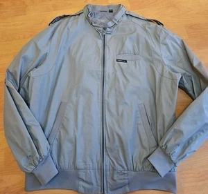 MEMBERS ONLY BY EUROPE CRAFT  ZIPPERED JACKET GREY SIZE XLT VINTAGE - Picture 1 of 10