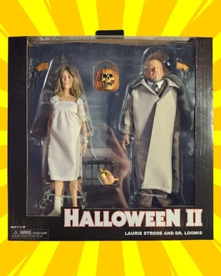 Figuras vestidas NECA Halloween II Laurie Strode & Dr. Loomis 8" Foto 1 de 4