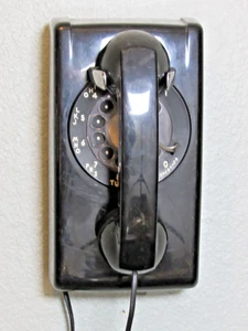 Vintage Black Western Electric Bell System 544  Rotary Wall Telephone  #2 - Picture 1 of 9