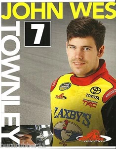 2013 JOHN WES TOWNLEY ZAXBYS RED HORSE RACING #7 NASCAR CWTS POSTCARD - Picture 1 of 1