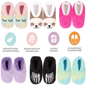2024 SNUGGUPS Kids Slippers Socks Boys Girls Non Slip Grip Soles fluffy Splosh - Picture 1 of 15