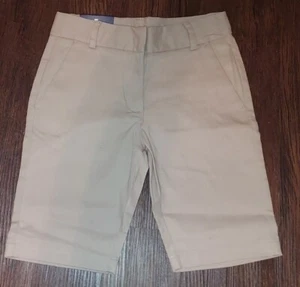 Girls Izod Khaki Bermuda Tan Shorts School Uniform Size 7 NWT - Picture 1 of 2