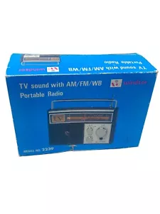 Vintage Windsor TV Sound AM/FM-TV1/TV2-WB Portable Receiver Radio 2239 Collector - Picture 1 of 9