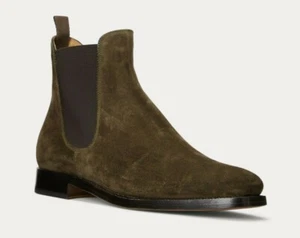 $1,250 Ralph Lauren Etiqueta Púrpura Italia Penfield Cuero Gamuza Botas Chelsea Bota - Imagen 1 de 4