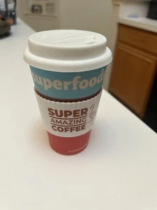 Hot Cup Mug 12oz Lid & Sleeve Super Amazing Coffee Reusable Sustainable Bamboo - Picture 1 of 3
