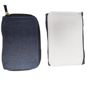Navy Blue Denim TriFold 2-in-1 Purse with Detachable Wallet - PRICED TO CLEAR! - Picture 1 of 4