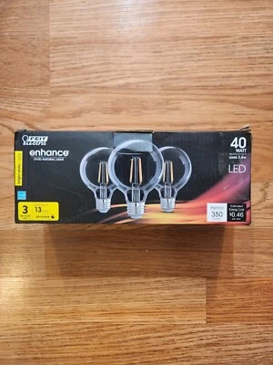 Feit Electric 40-Watt Equivalent G25 Dimmable E26 Bulbs (3-Pack) - Image 1 of 4