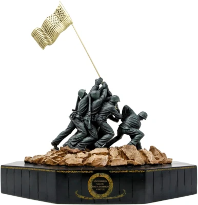 Large Marine Corps Iwo Jima Statue - War Memorial USMC Gift - Image 1 of 4