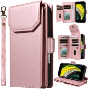 For iPhone 6 6S 7 8 Plus Case 11 Cards Slot Banknotes Wallet Protection Cover - Picture 1 of 72