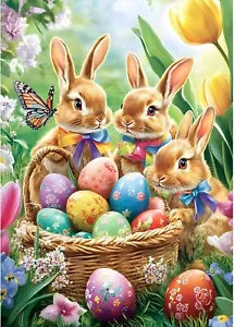 Easter Diamond Painting Kits for Adults, 5D Bunny Diamond Art Kits for Beginners - Picture 1 of 7