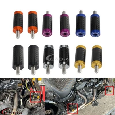 Crash Bar Slider End Kit For Harley Low Rider ST FXLRST FXLRS FXLR FXBBS FXFBS - Imagen 1 de 4