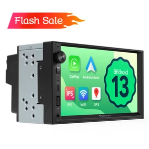 7 Inch Double 2 Din Car Stereo Radio Android 13 GPS Wifi BT Touch Screen CarPlay - Picture 1 of 21