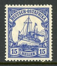 East Africa 1906 Germany 15 Heller Yacht Ship Watermark Scott # 33  Mint  E413
