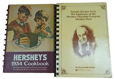 (2) Vintage Hershey's 1934 Cookbook (1971) & Chocolate Factory Employee (1985)