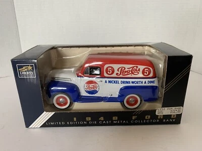 Liberty Classics Pepsi-Cola 1948 Ford Collector Die Cast Bank ¡Edición limitada! Foto 1 de 4