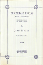 Brazilian Psalm Vocal Score SATB Chorus A Cappella 1960 Berger Portuguese Eng