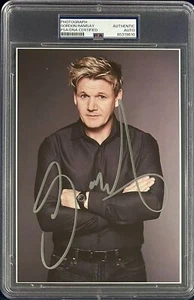 Gordon Ramsay SIGNED Hell's Kitchen Autographed 5.5x8 Photo PSA/DNA Slabbed - Picture 1 of 2