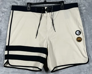 Hurley Carhartt Shorts Mens 40 Beige Phantom Board Swim Polyester Pocket 7" - Picture 1 of 9